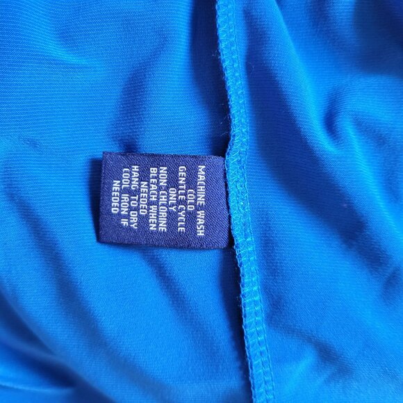 Chaps Blue Sleeveless Ruffle V-Neck Dress  NWT - Picture 8 of 10